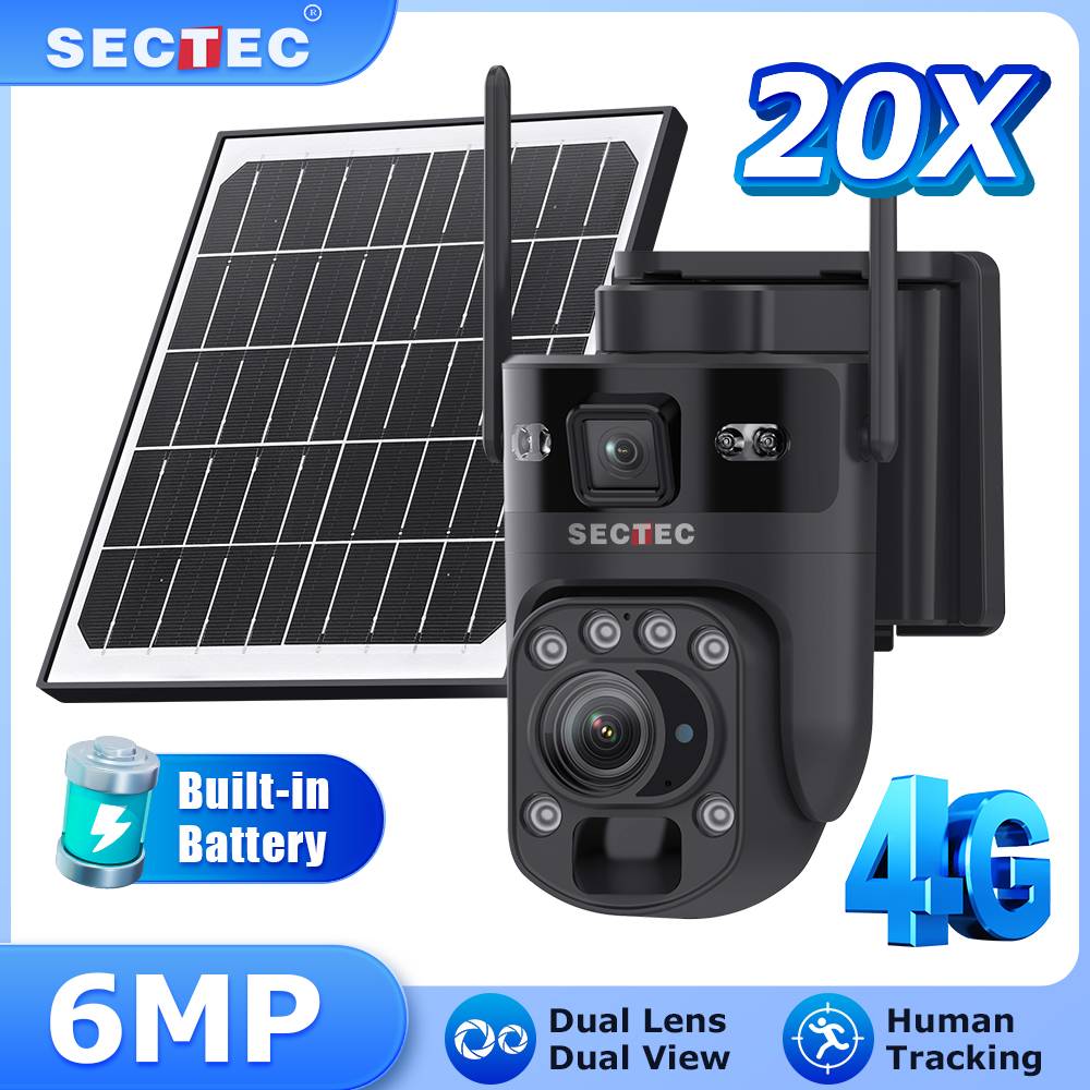 637-20X-6MP  Dual Lens 4G/WiFi Solar PTZ Camera