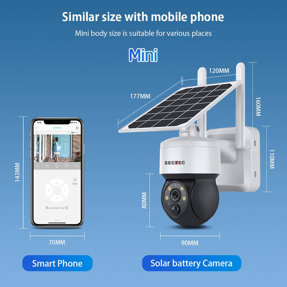 ST-S517C-3M-WIFI Mini Solar Battery PTZ Camera