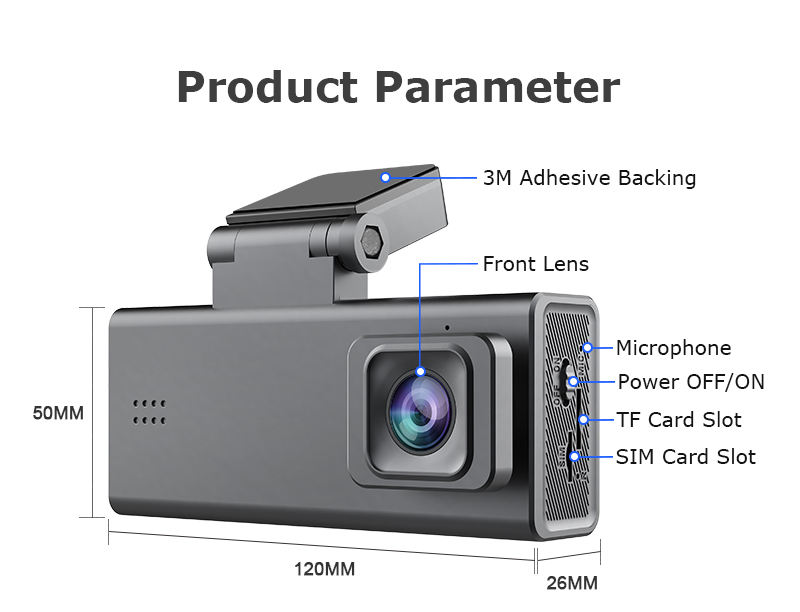 ST-CC09-GPS-EU；4G Car Guard Camera , built in Radar , GPS
