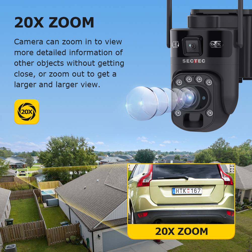 637-20X-6MP  Dual Lens 4G/WiFi Solar PTZ Camera