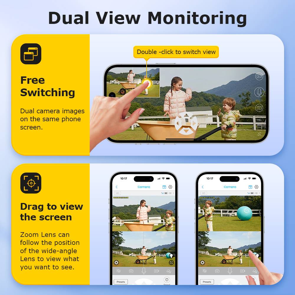 637-20X-6MP  Dual Lens 4G/WiFi Solar PTZ Camera