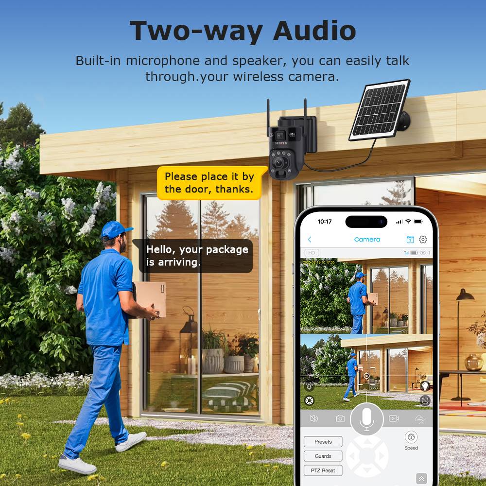 637-20X-6MP  Dual Lens 4G/WiFi Solar PTZ Camera