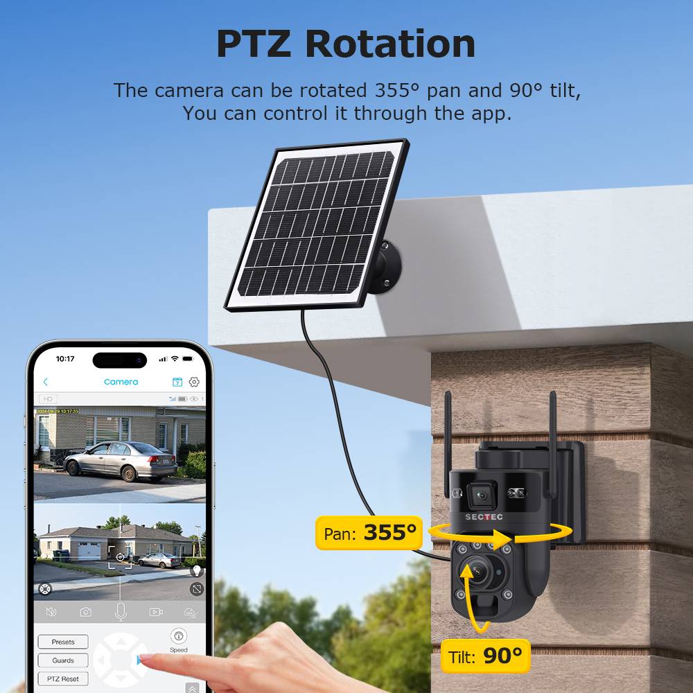 637-20X-6MP  Dual Lens 4G/WiFi Solar PTZ Camera