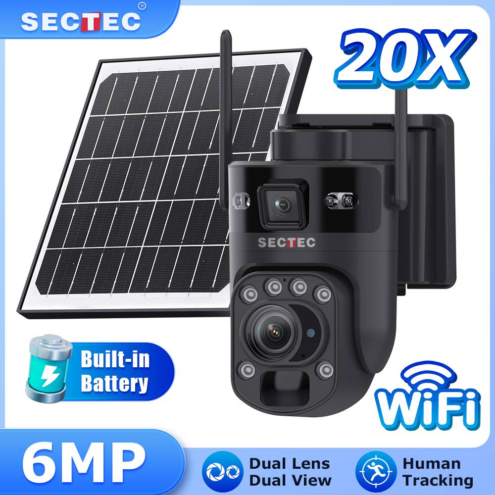 637-20X-6MP  Dual Lens 4G/WiFi Solar PTZ Camera