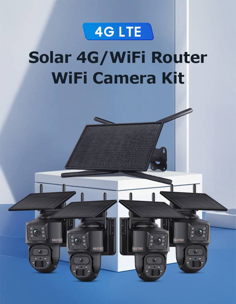  ST-SRK04-B——Solar 4G Router + Wifi Camera 4CH kits