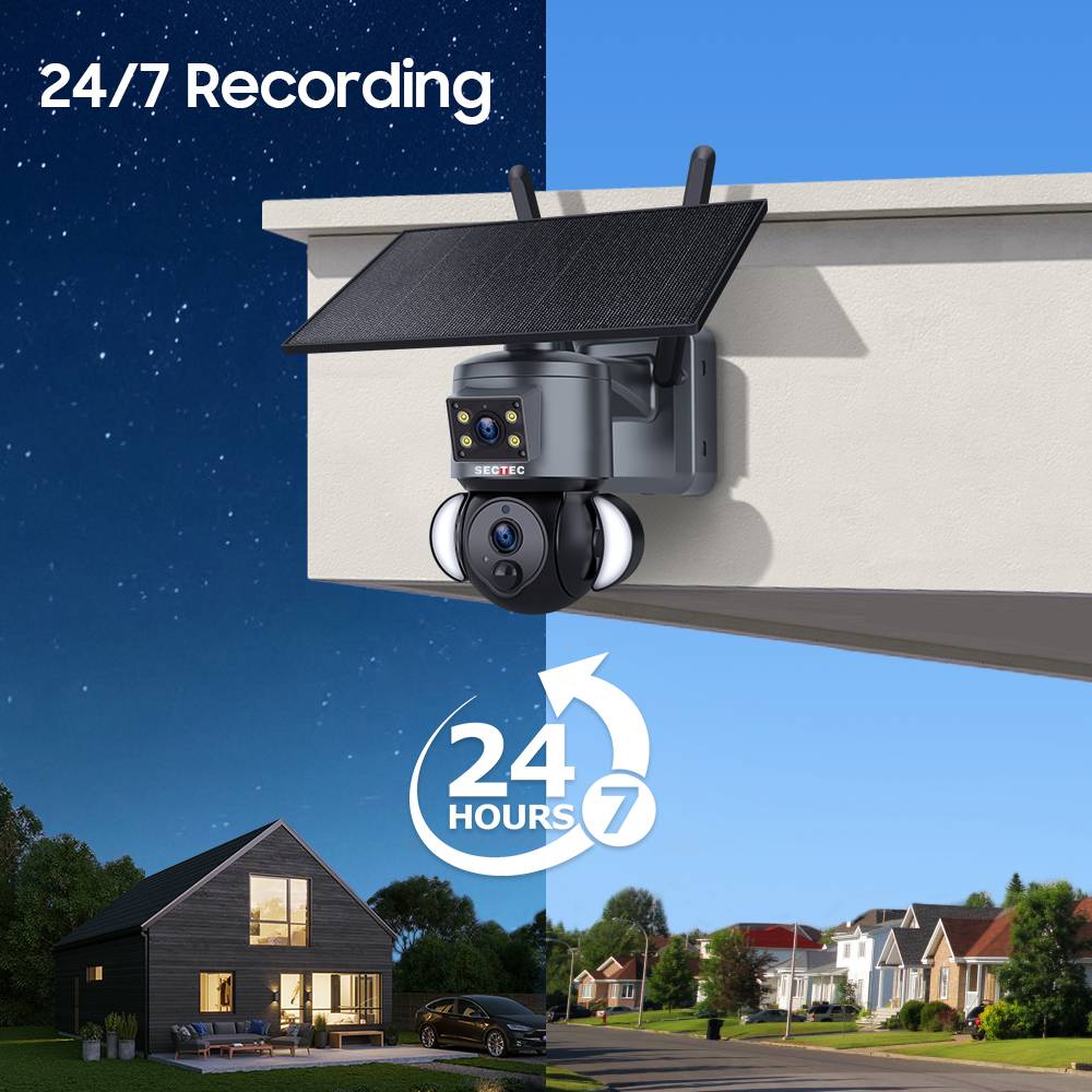 ST-538-6M-AOV 24/7 Floodlight Solar Battery PTZ Camera