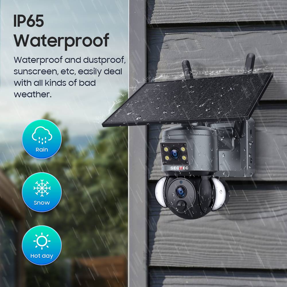 ST-538-6M-AOV 24/7 Floodlight Solar Battery PTZ Camera