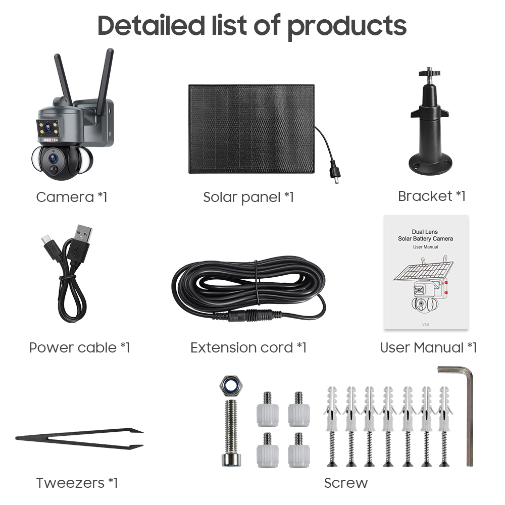ST-538-6M-AOV 24/7 Floodlight Solar Battery PTZ Camera
