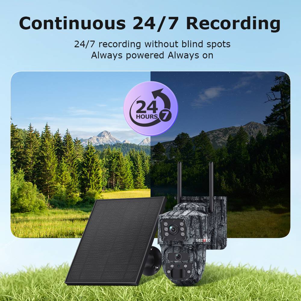 4G Solar Floodlight Security Camouflage Camera AI Detection Battery WIFI CCTV IP Camera