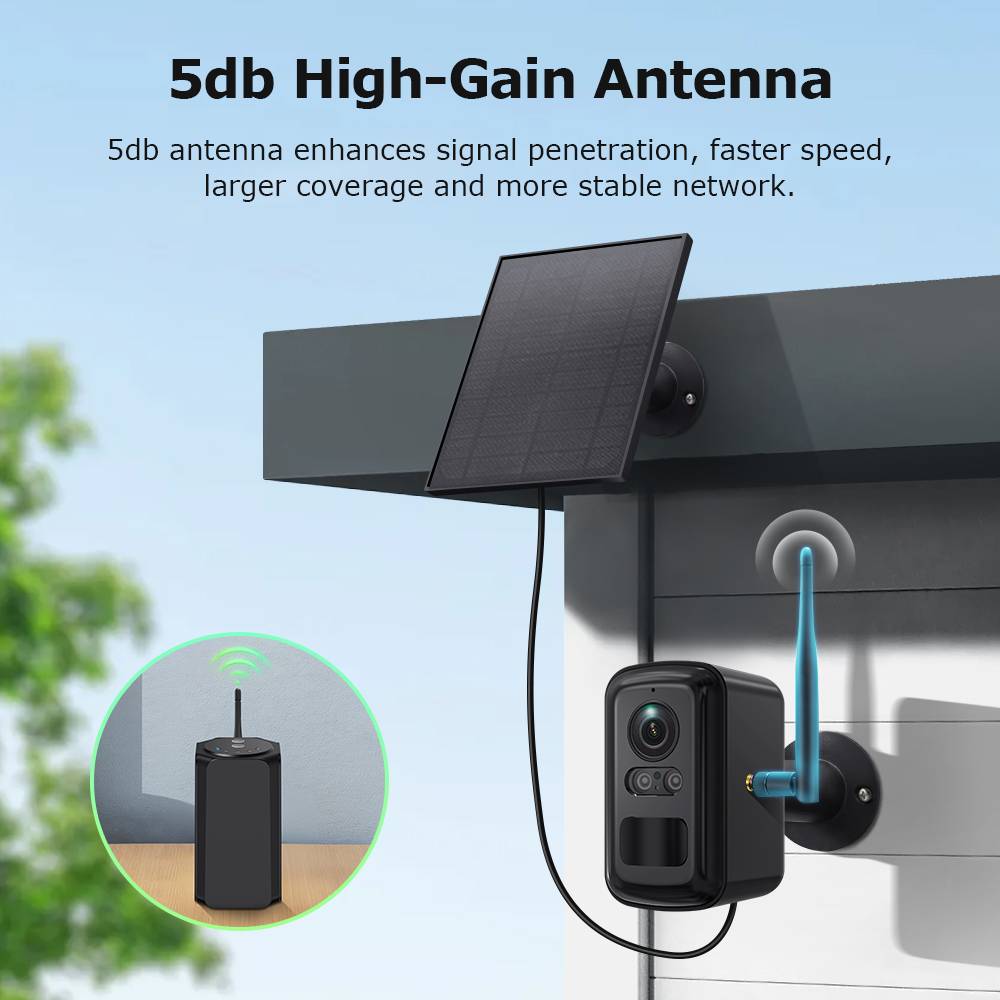 Halow Wifi Home Hub Solar Camera Kits 4-Cam Pack Solar WIFI Solar Network Camera Kits