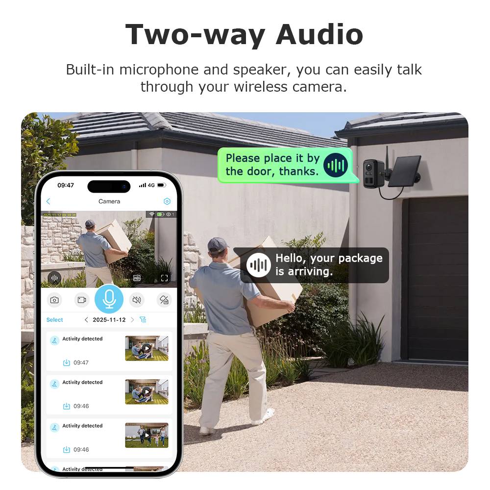 Halow Wifi Home Hub Solar Camera Kits 4-Cam Pack Solar WIFI Solar Network Camera Kits