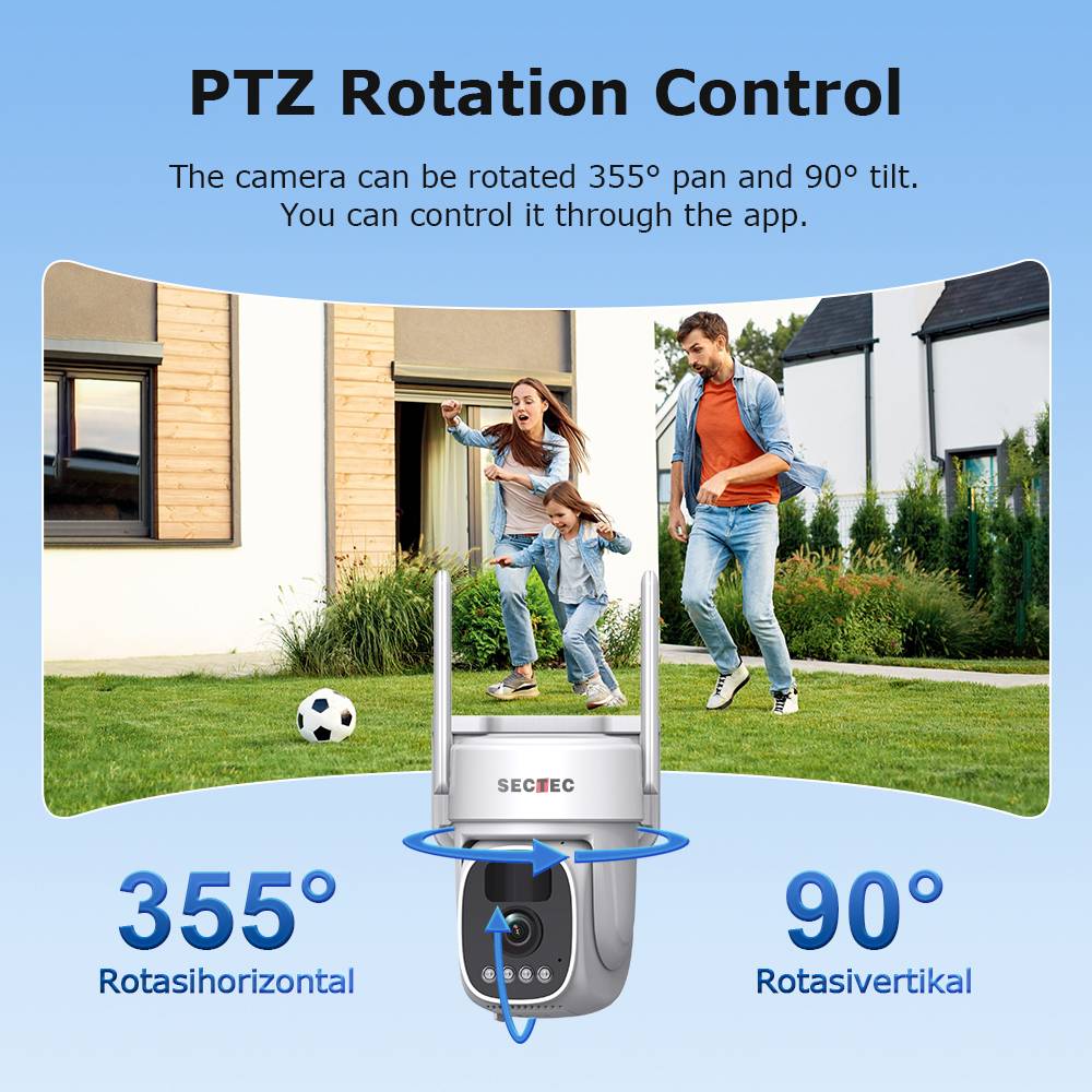 500M Halow Wifi 2.4GHZ 5GHZ 4ch Solar Wifi PTZ Kits Range Extender IP66 Wifi Plug and Play Wireless Solar Camera Kit