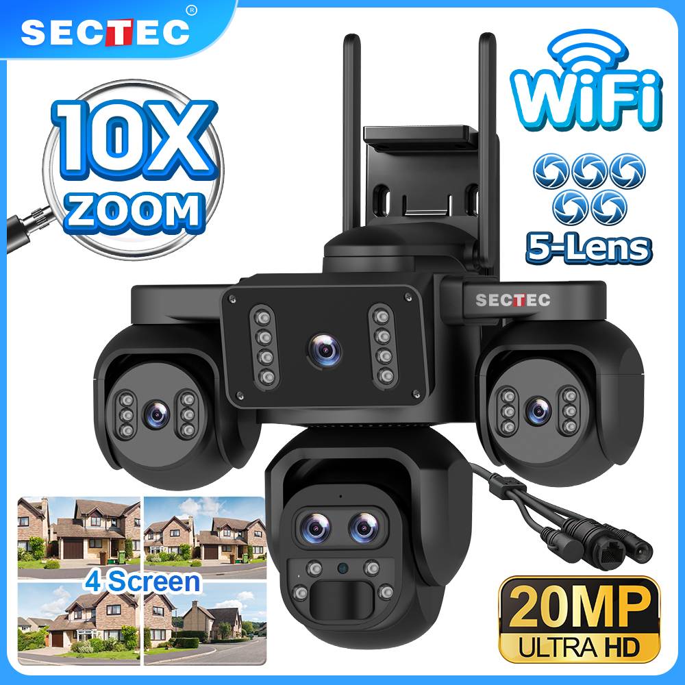 20MP Multi -angle 24/7 Continous Recording Smart Auto PIR PTZ with Zoom Cameras for Outdoor