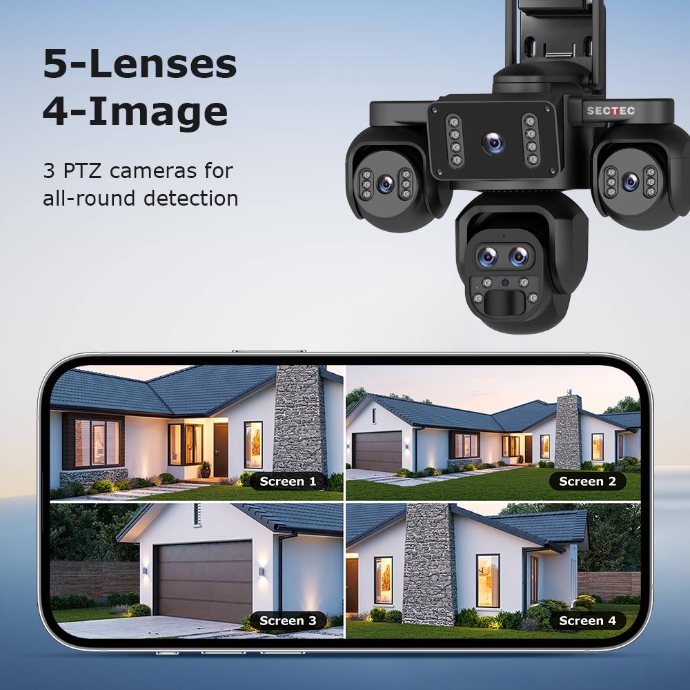 20MP Multi -angle 24/7 Continous Recording Smart Auto PIR PTZ with Zoom Cameras for Outdoor