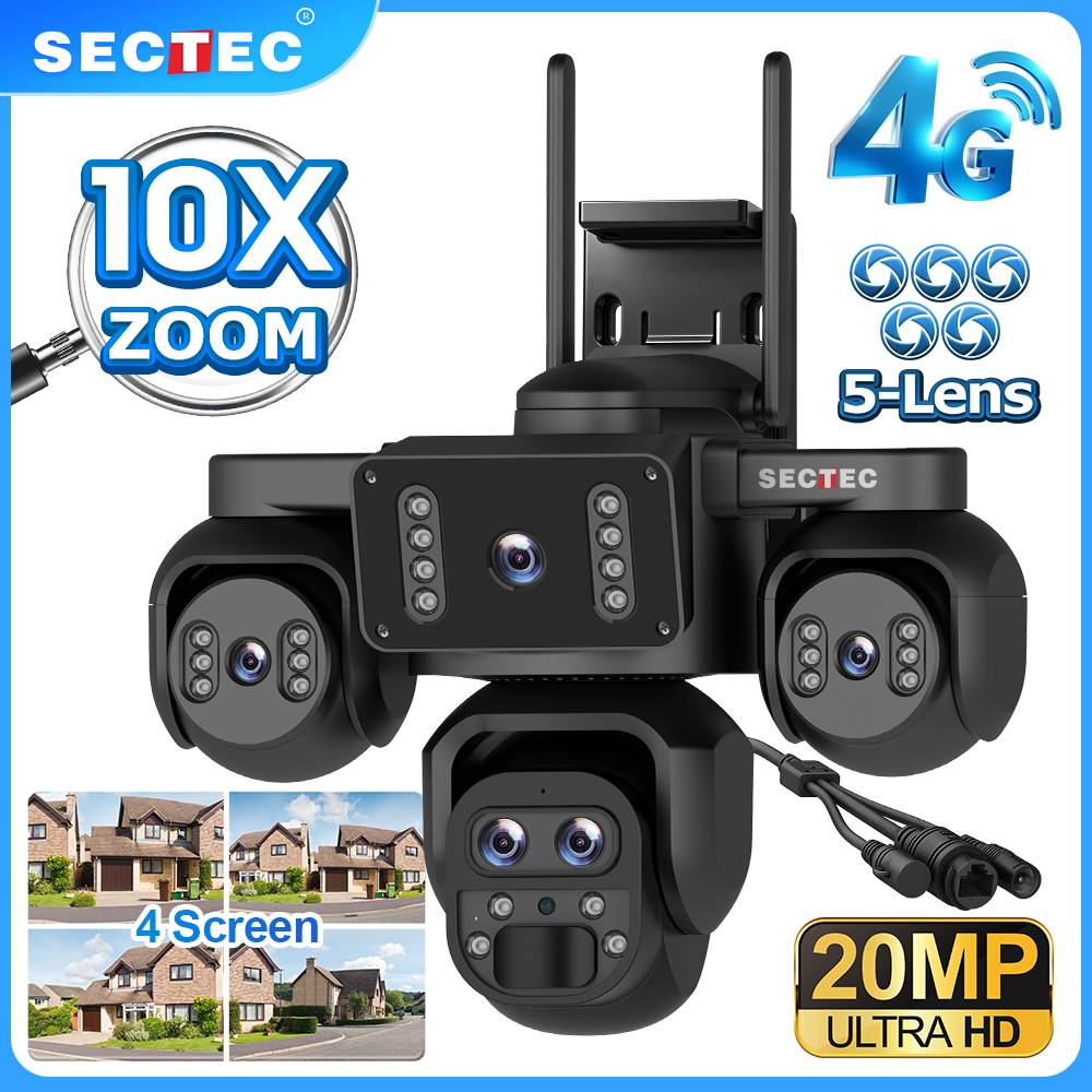 20MP Multi -angle 24/7 Continous Recording Smart Auto PIR PTZ with Zoom Cameras for Outdoor