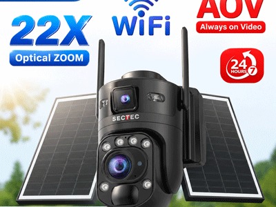 24/7 Continuous Recording Solar Camera