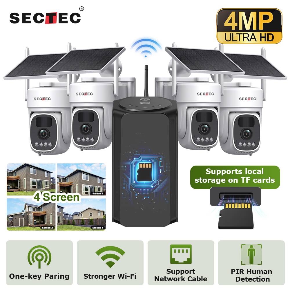 Outdoor Solar Floodlight PTZ Camera Kit WiFi Two-Way Audio IP66 Waterproof 3MP CMOS AI Motion Detection Night Vision Cloud